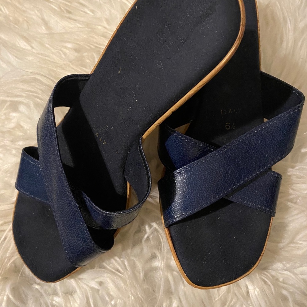 Italian Shoemakers Blue Wedge